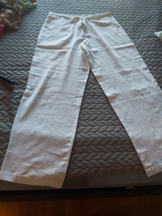Pantaloni donna estivi misto lino taglia XL