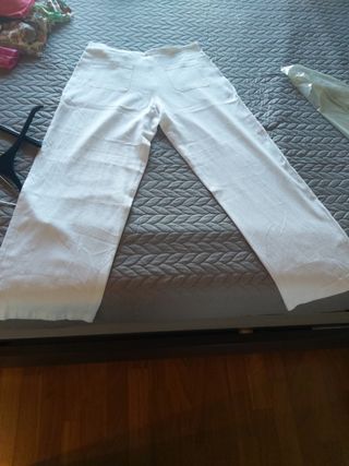 Pantaloni donna estivi misto lino taglia XL