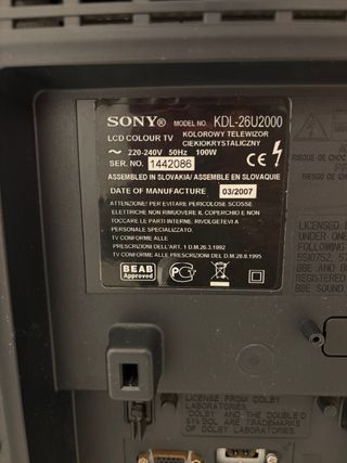 TV Sony Bravia 26”