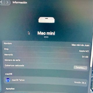 Mac mini M2 24gb RAM 512gb ssd + hub 1tb de Segunda mano por 700