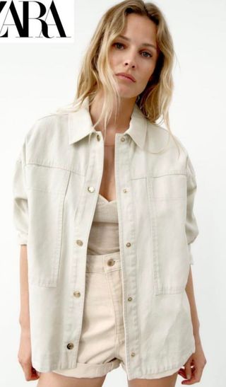 Camisa beige Zara Talla XS