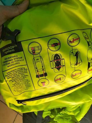 Mochila Millet Negra y Verde