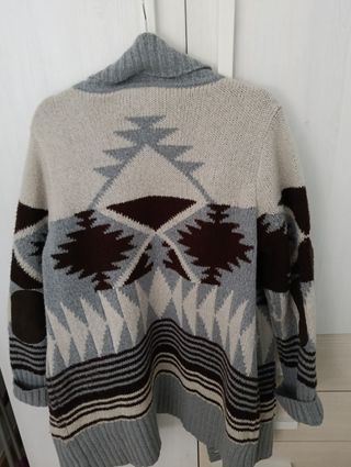 Chaqueta larga de lana