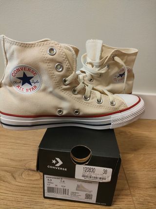 Converse Chuck Taylor Marfil Natural Talla 38.