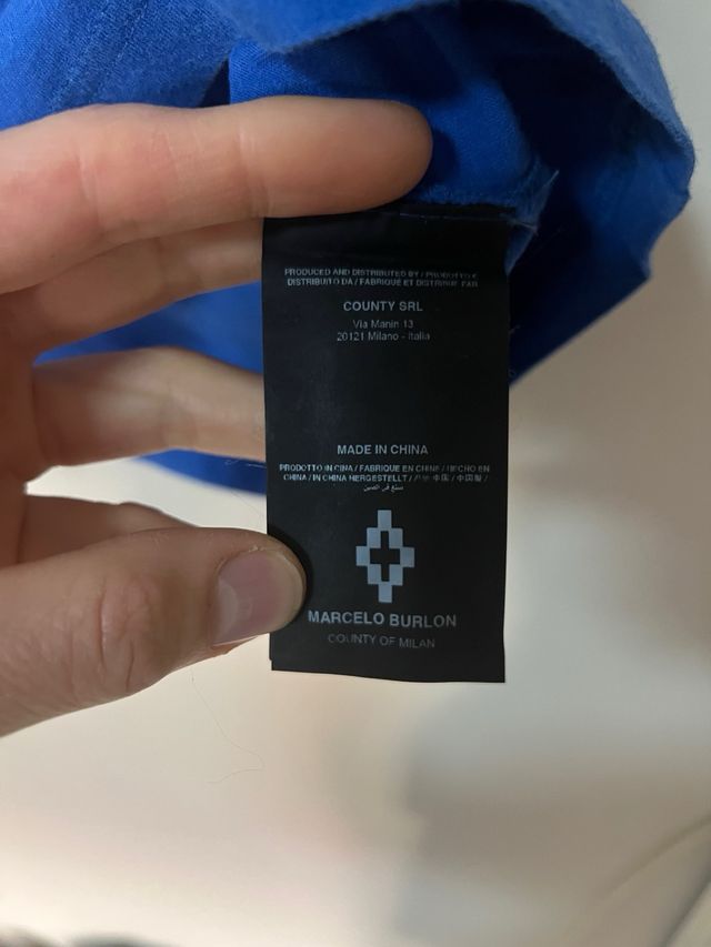 T-shirt Kappa Marcelo Burlon blu