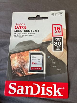 Tarjeta SDHC SanDisk Ultra 16 GB UHS-I