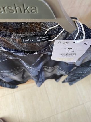 Blusa  de noche Bershka transparente negra