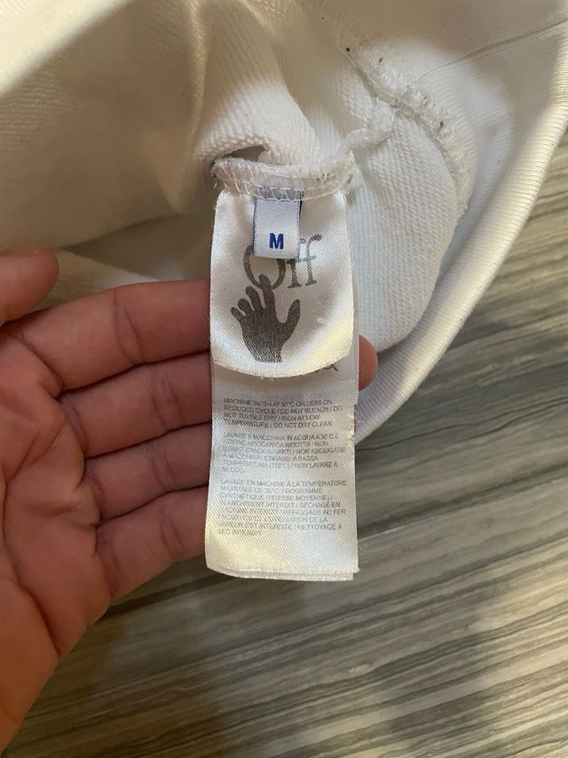 Felpa Off-White Bianca con Grafica Scheletrica