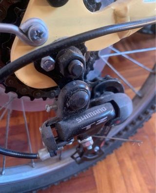 Bicicleta plegable color crema
