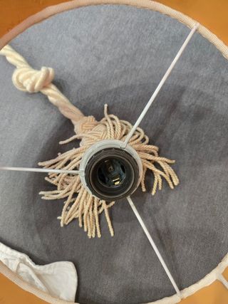 Lampadario elegante in tessuto ignifugo