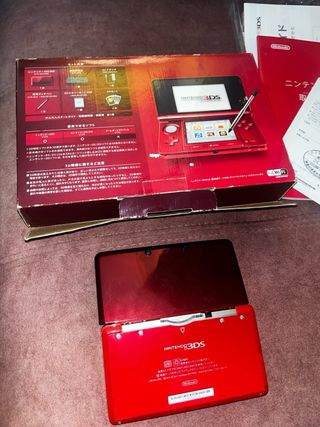 Nintendo 3DS Roja con Caja y Accesorios