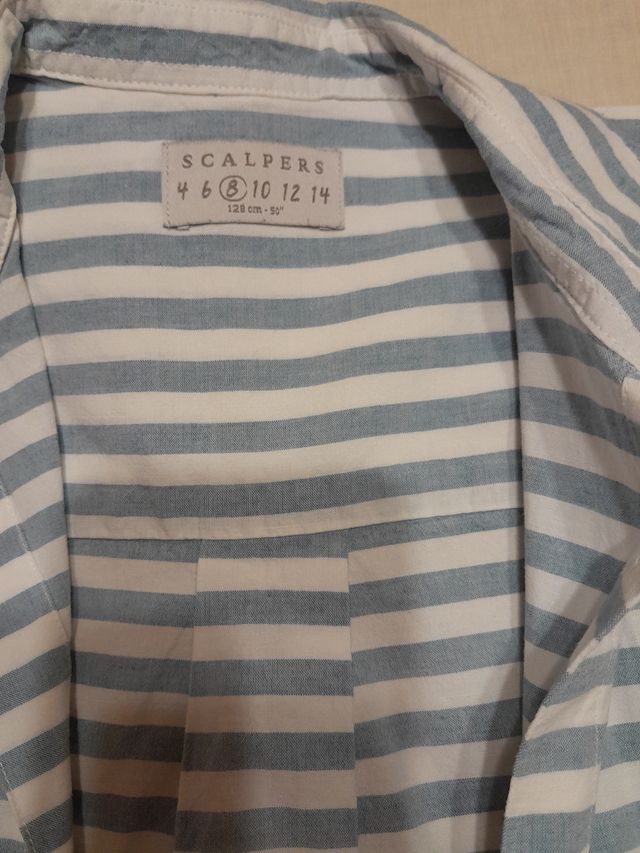 Camisa Scalpers niña rayas anudada