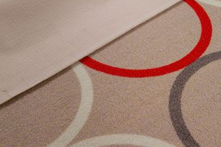 Tappeto Moderno Cerchi Rossi 200x140 cm