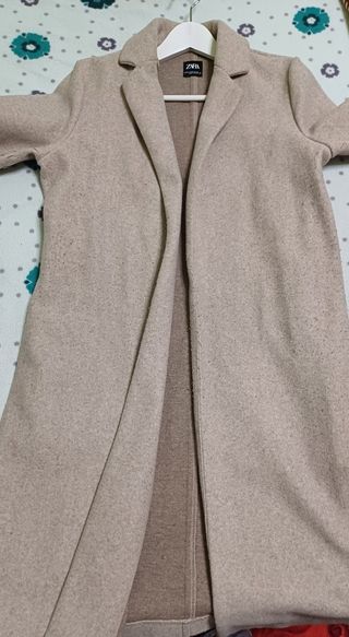 Abrigo Zara Beige Lana