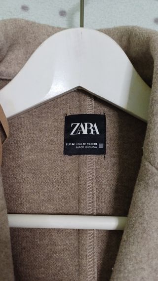 Abrigo Zara Beige Lana