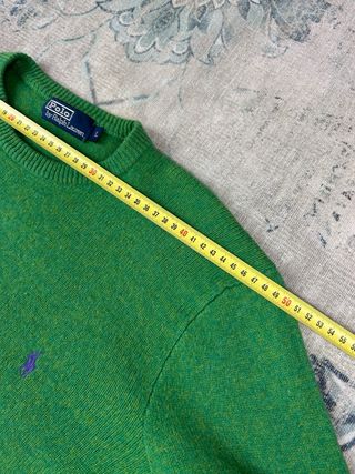 Polo Ralph Lauren Suéter Lana Verde Talla L
