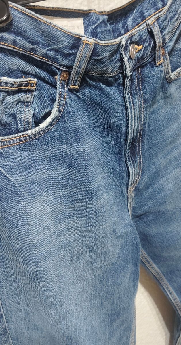 Pantalones Vaqueros Rectos Zara Azul