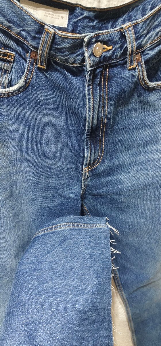 Pantalones Vaqueros Rectos Zara Azul