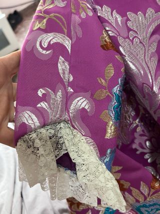Traje de Fallera Niña Morado y plateado