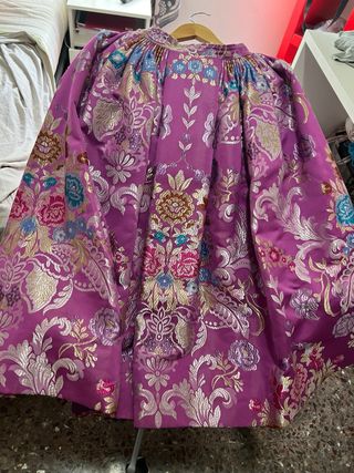 Traje de Fallera Niña Morado y plateado
