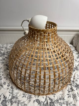 URGE: Lampara de techo bambú ikea 55x37 cm