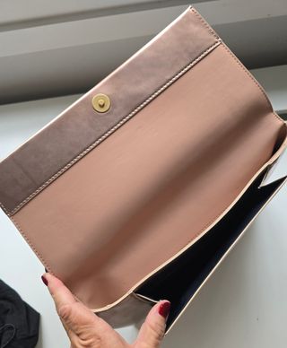 Bolso Cartera Fiesta Oro Rosa