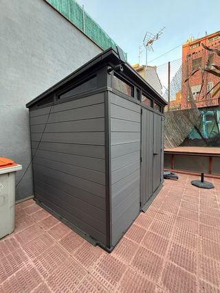 Caseta jardín resina Cortina 6m² gris