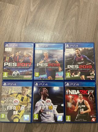Lote Juegos PS4: PES, FIFA y NBA 2K