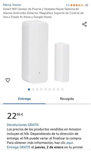 Sensor Puerta/Ventana Wi-Fi 