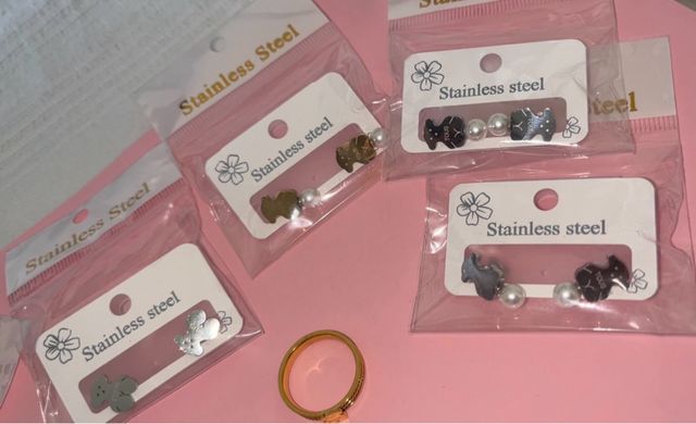 Pendientes Oso Dorados y Plateados