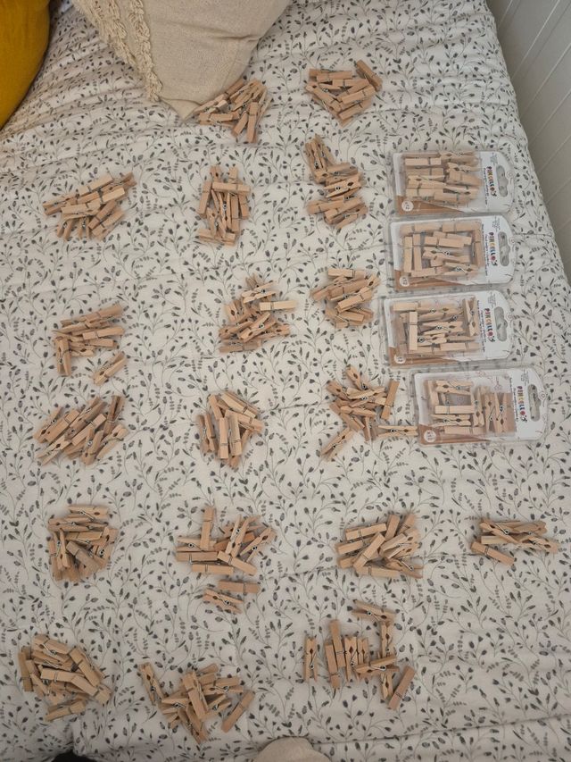 200 Pinzas de madera de 3cm