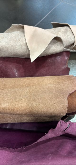 Retales de piel varios colores