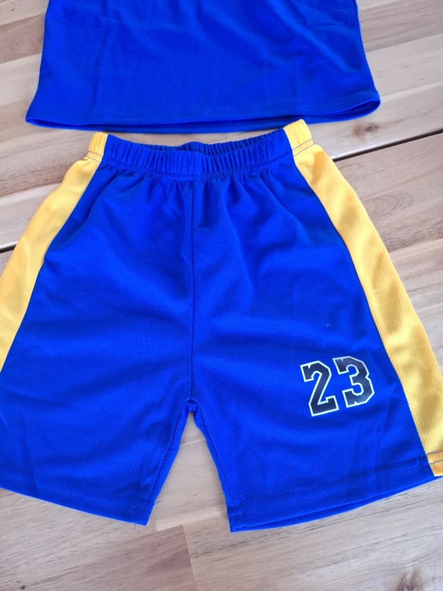 Conjunto deportivo niño 23 azul y amarillo talla 4
