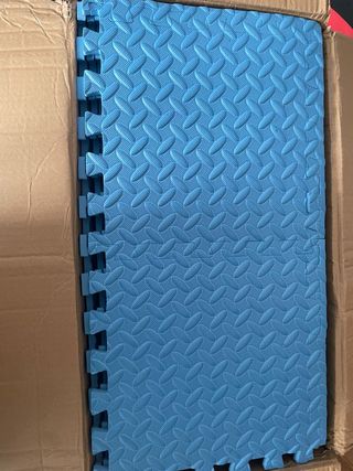 Tatami puzzle azul para gimnasio o habitación