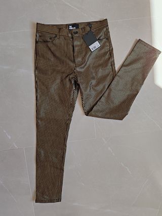 Pantaloni The Kooples righe oro nero XS/34
