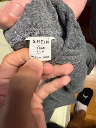 Pantalón de chándal gris Shein