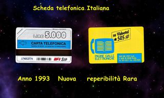 Scheda Telefonica Italiana 5000 Lire SIP 1993
