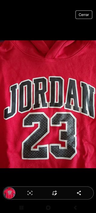 Sudadera Jordan 23 Roja ( 13-15 años )
