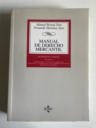 Manual de Derecho Mercantil/ Commercial Law Man...