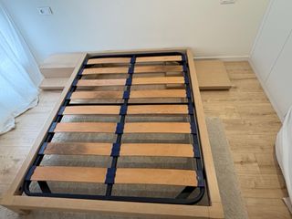 Cama Tatami 135x190 Madera y Metal