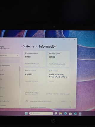 HP Portátil Intel Celeron N4120 1.10 GHz