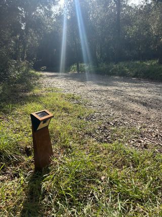 Baliza Solar Jardín acero Corten sensor movimiento