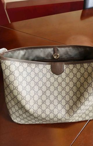 Borsa a tracolla  beige e marrone