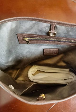 Borsa a tracolla  beige e marrone
