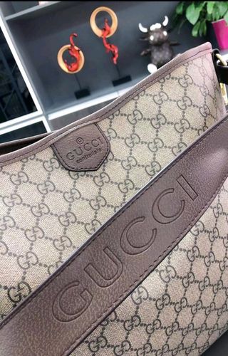 Borsa a tracolla  beige e marrone