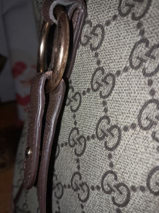 Borsa a tracolla  beige e marrone