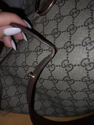 Borsa a tracolla  beige e marrone