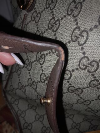 Borsa a tracolla  beige e marrone