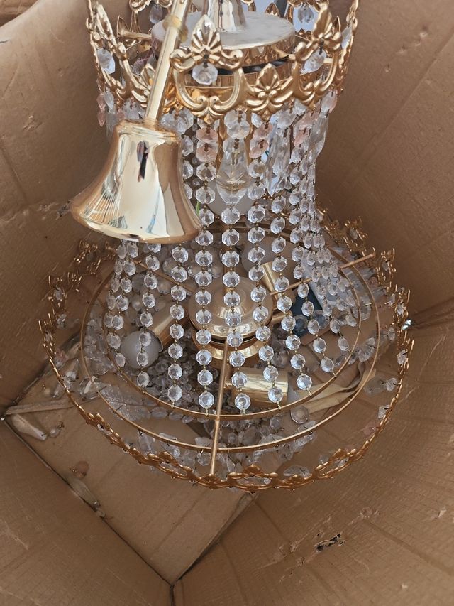 2 lámparas de cristal  Escucho ofertas razonables