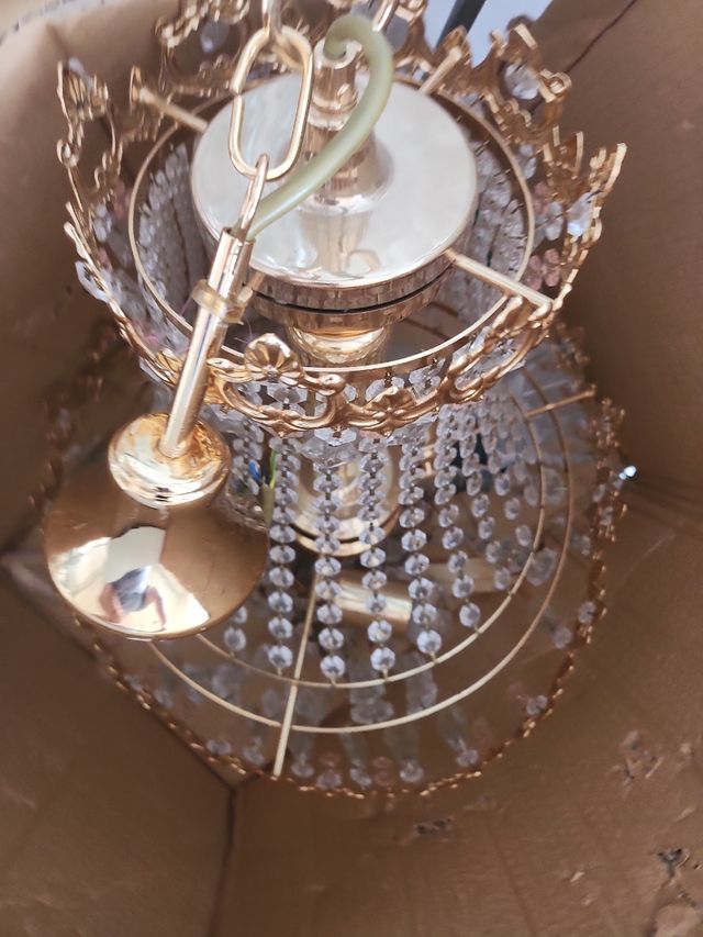 2 lámparas de cristal  Escucho ofertas razonables